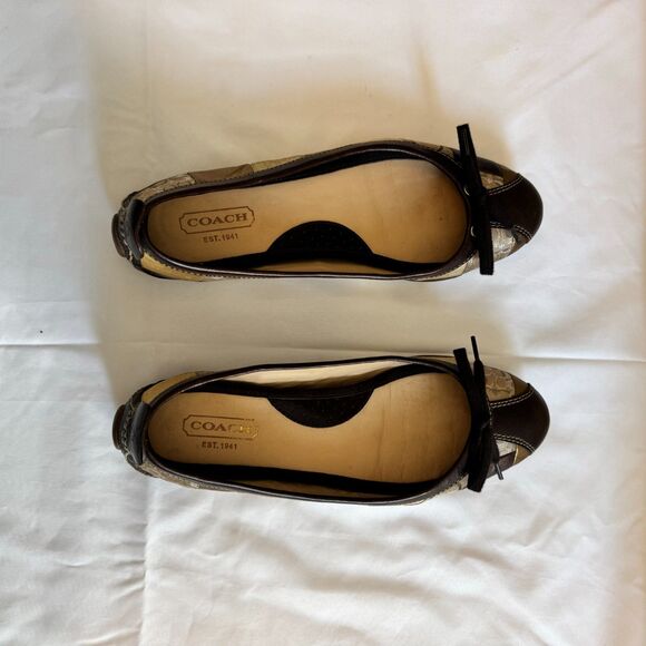 Coach Women's 'Jenilee' Mosaic Color Block Metallic Ballet Falts Size 8.5 - Picture 7 of 11